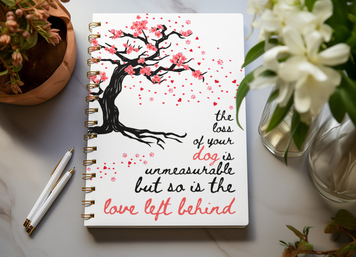 Dog Memorial Ideas: Unmeasurable Love Left Behind Notebook