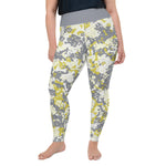 Plus size leggings in yellow