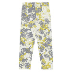 Kids Yellow Camouflage Pawprint and Bone Leggings