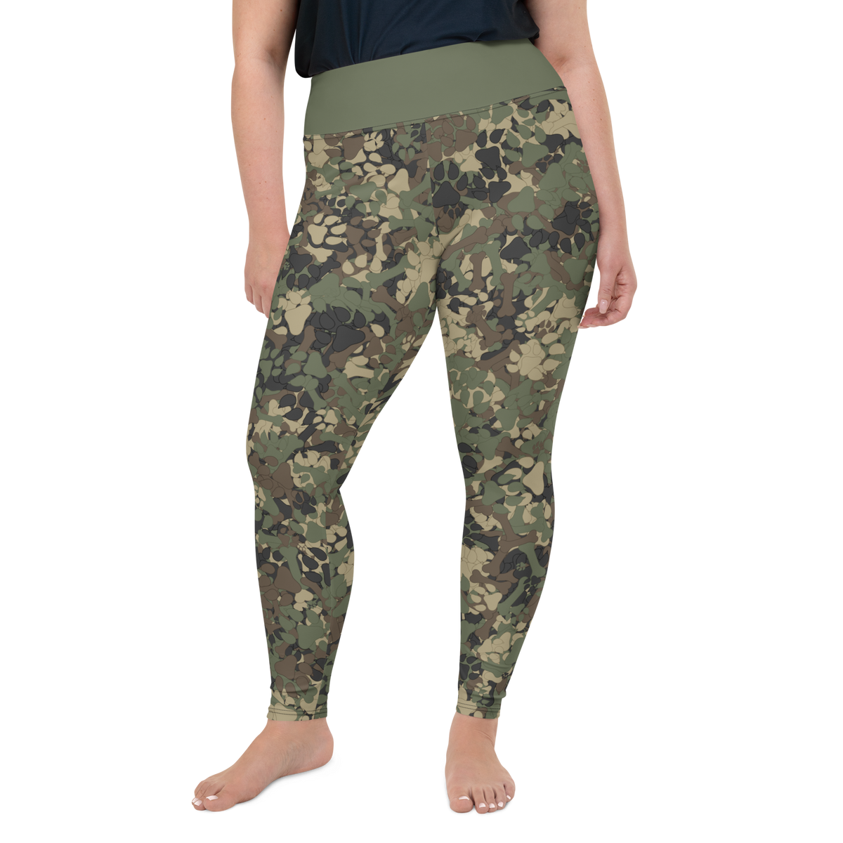 Plus size camouflage leggings