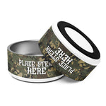 Place Steak Here:Fun Camo Dog Bowl
