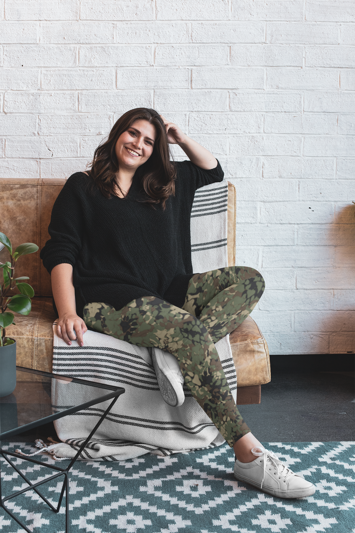 Plus size camo leggings