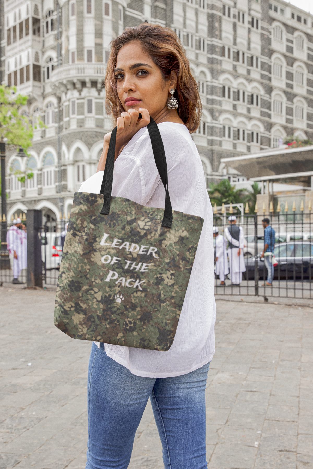 Camouflage tote bag