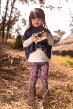 Kid purple camo leggings