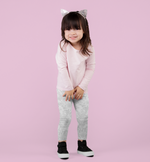 Kids white camouflage leggings