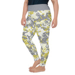 Plus size yellow leggings