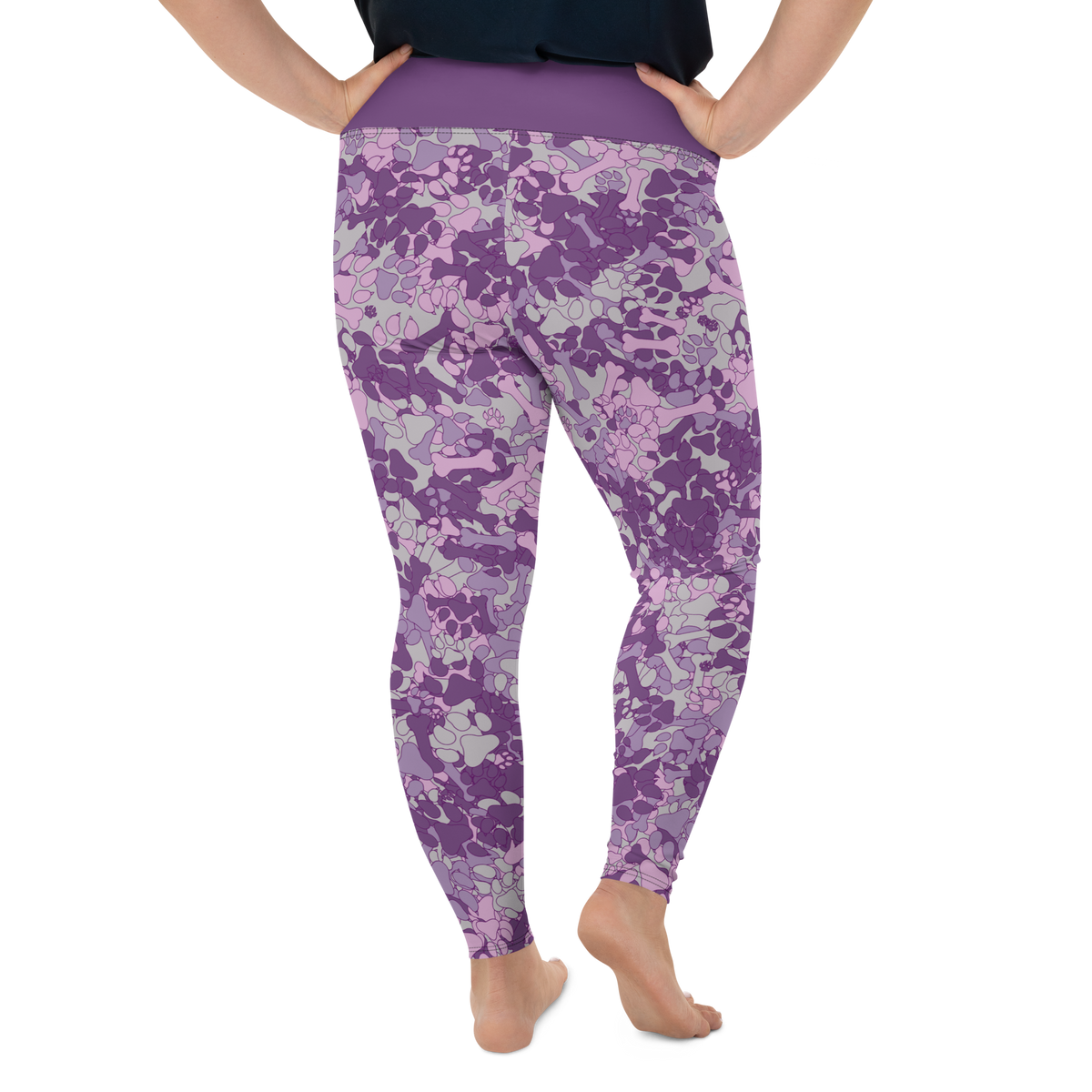 Purple leggings in plus size