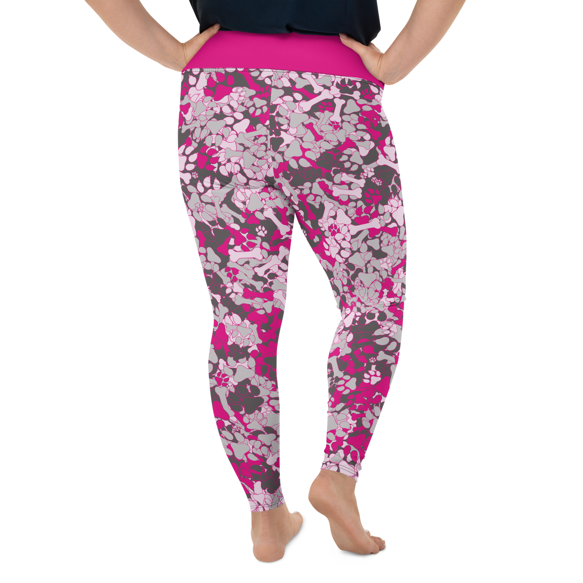 Pink camouflage leggings