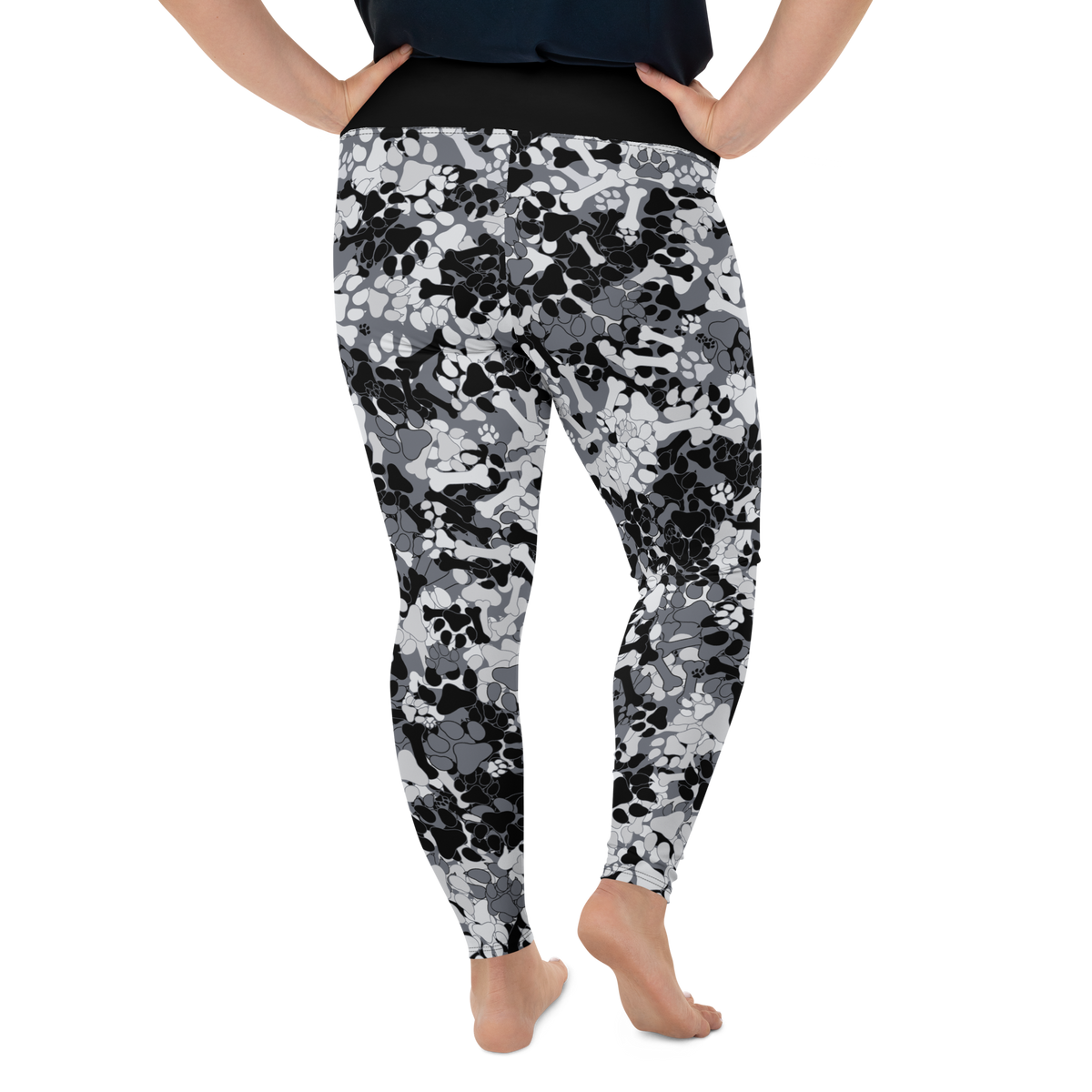 Plus size camo leggings