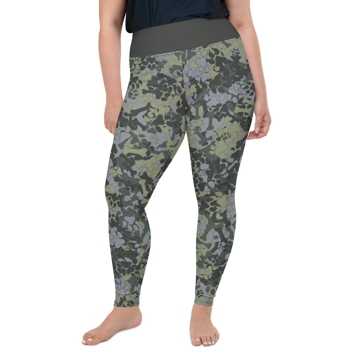 Plus size printed leggings