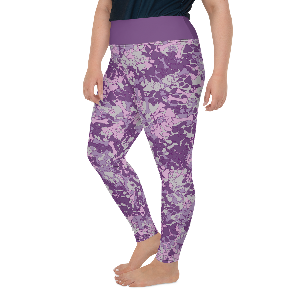 Plus size leggings in purple