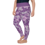 Plus size leggings in purple