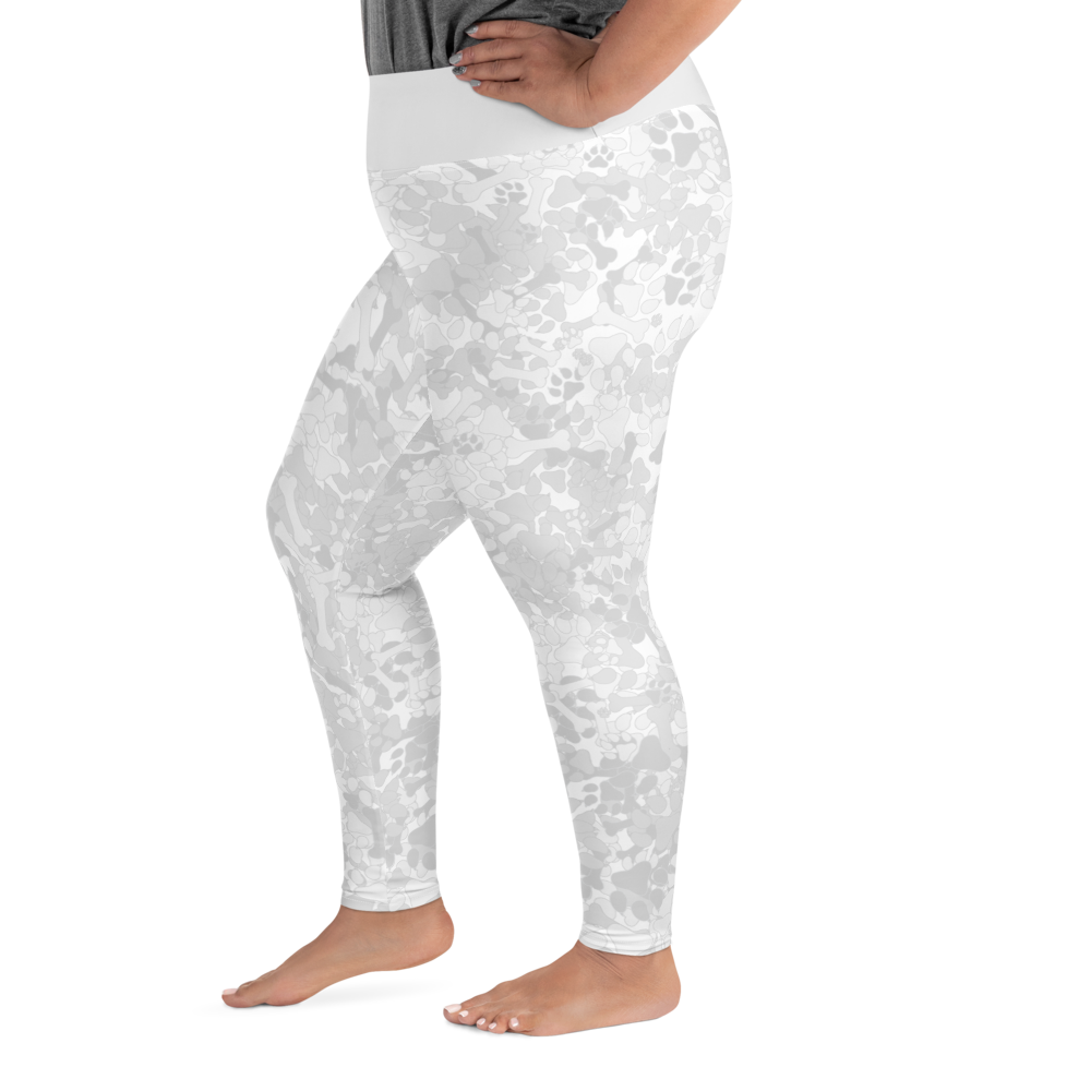 Leggings in plus sizes in white