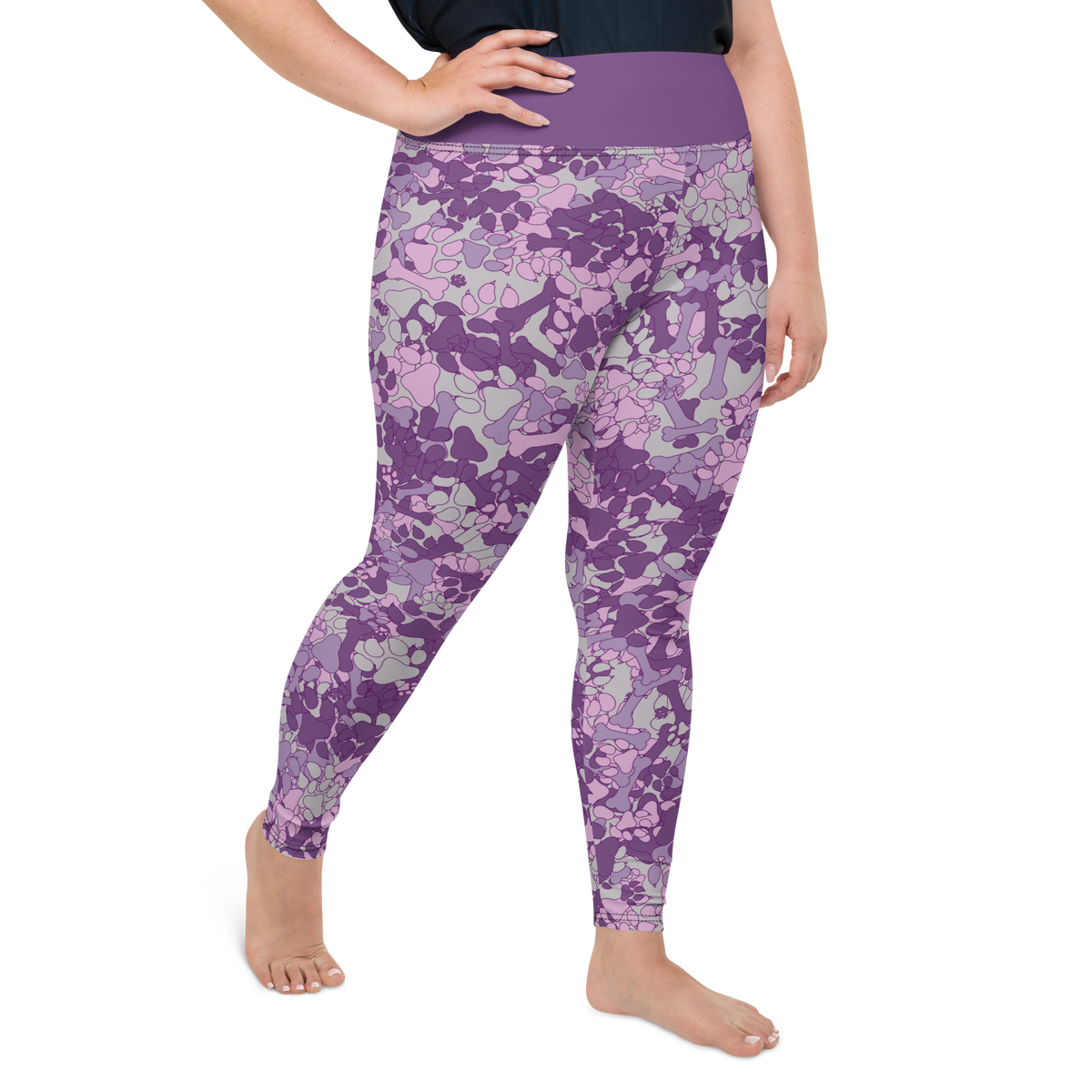 Plus size purple leggings