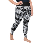 Grey camo leggings in plus size