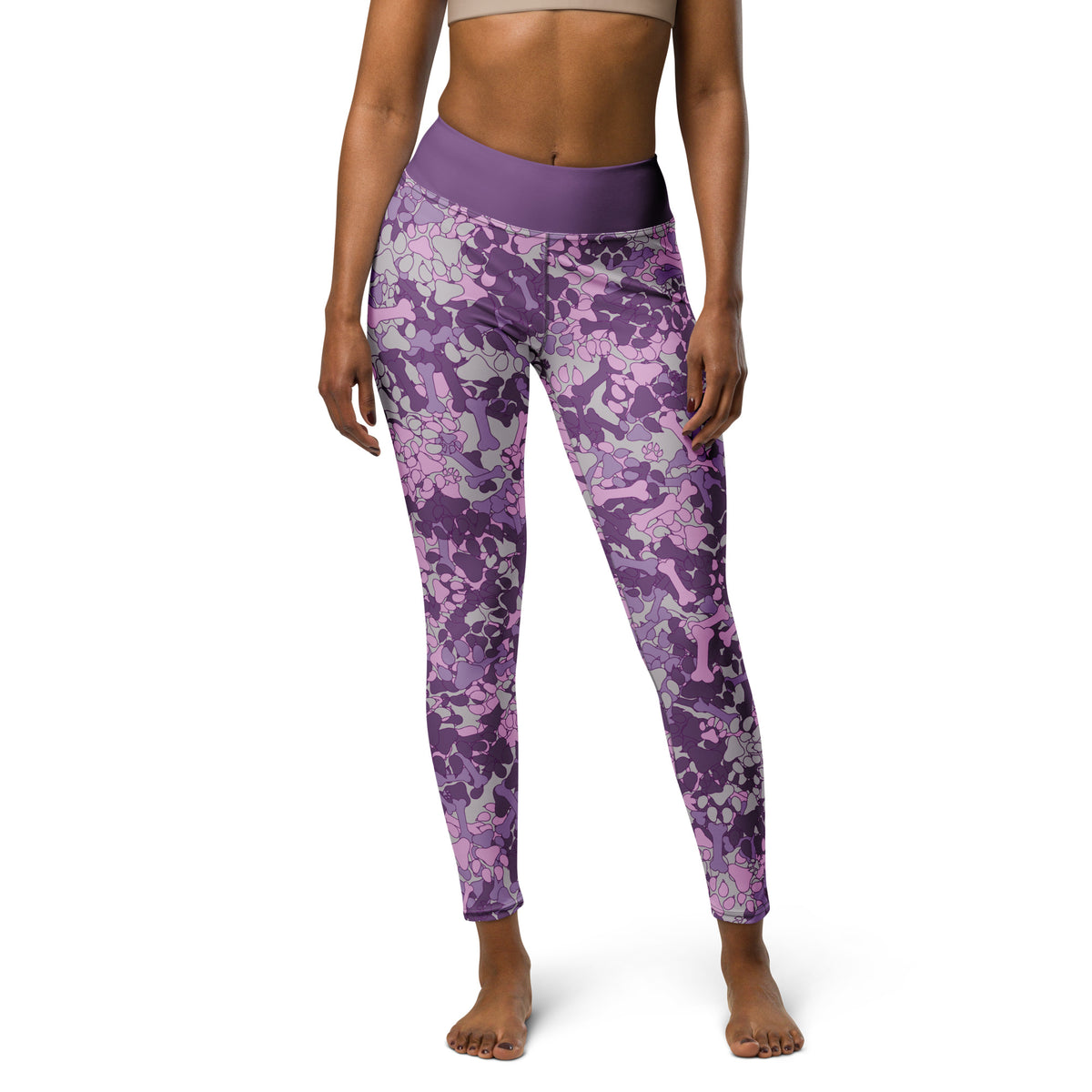 Camo leggings in purple