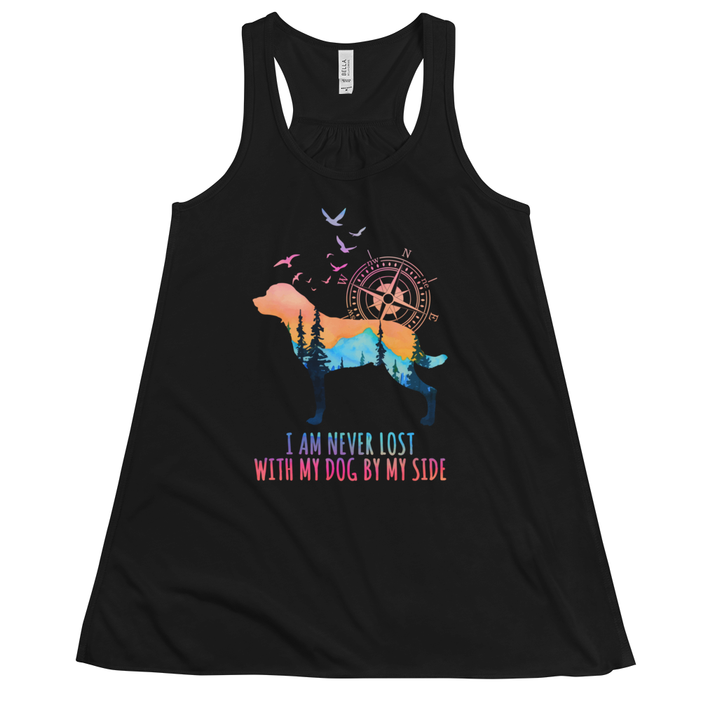 Women’s Dog Tank Tops: I Am Never Lost With My Dog By My Side